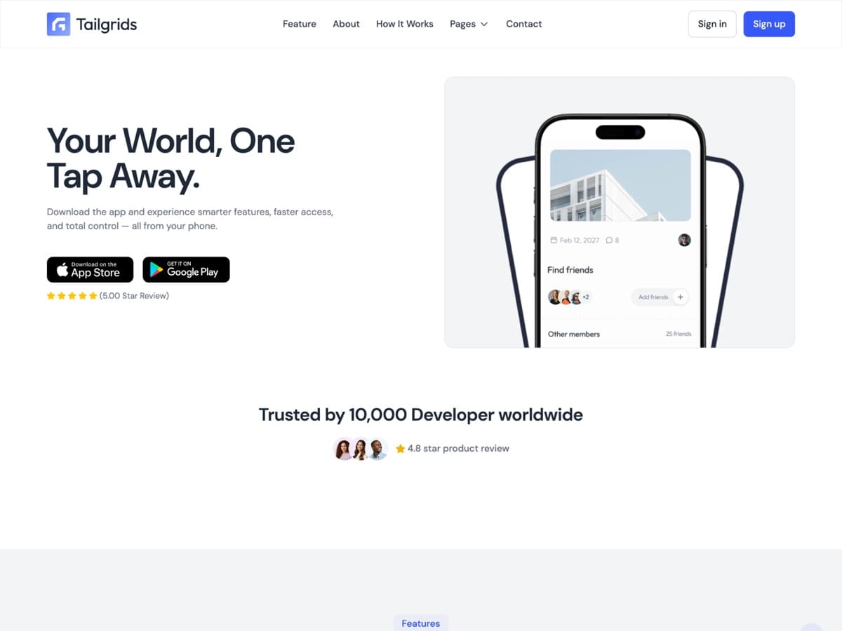 Modèle AppSpace, page intérieure
