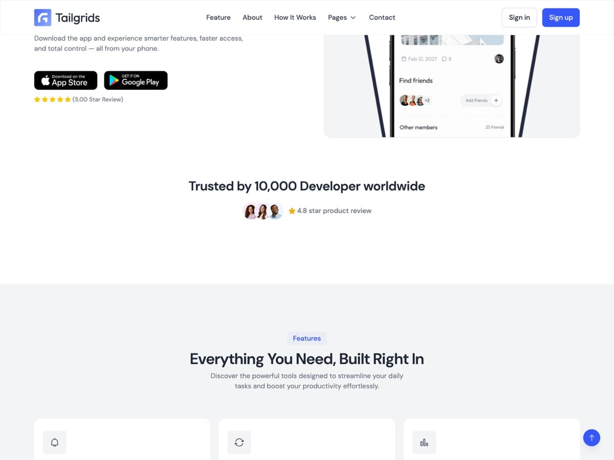 Modèle AppSpace, page intérieure