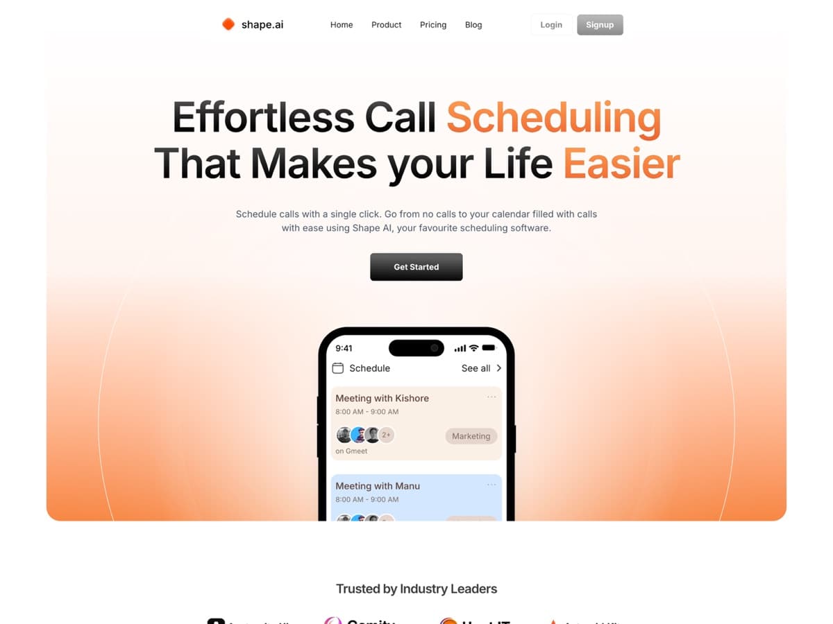 Modèle Schedule, page intérieure